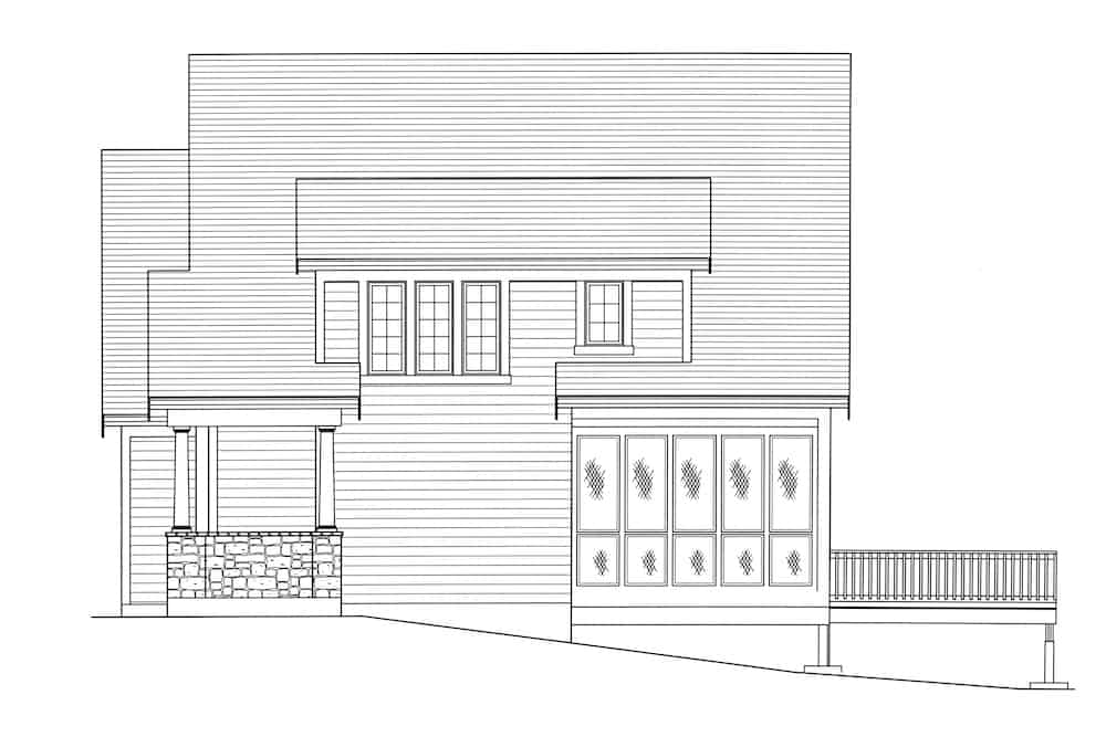 Home Plan Right Elevation of this 3-Bedroom,2135 Sq Ft Plan -169-1175