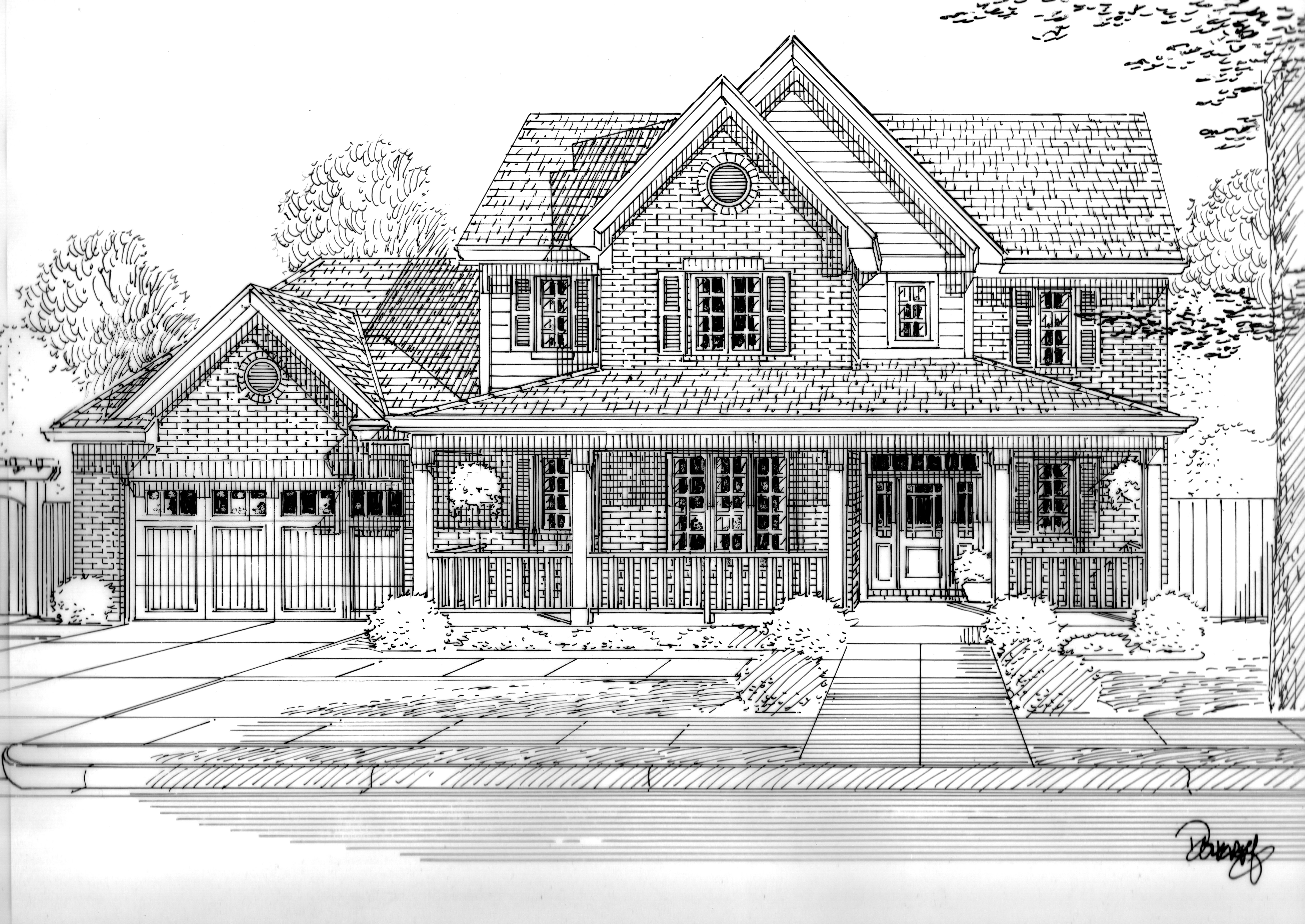 Front View of this 4-Bedroom, 2076 Sq Ft Plan - 169-1177
