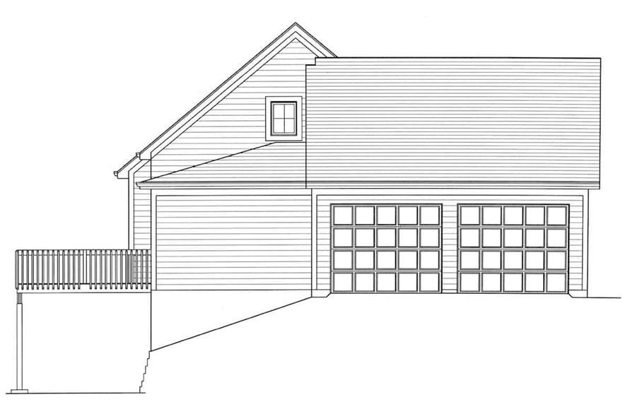 Home Plan Left Elevation of this 3-Bedroom,1790 Sq Ft Plan -169-1188