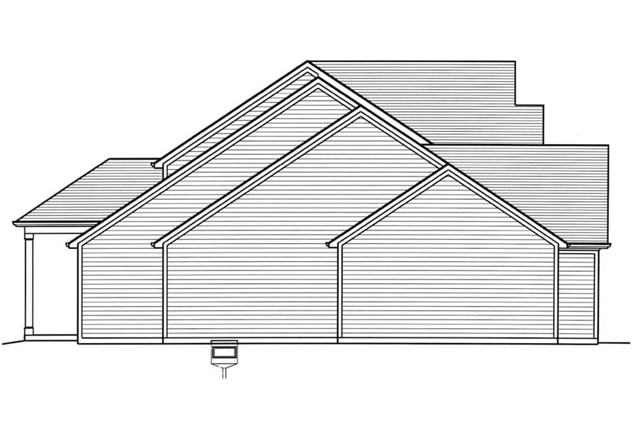 Home Plan Left Elevation of this 4-Bedroom,3455 Sq Ft Plan -169-1189