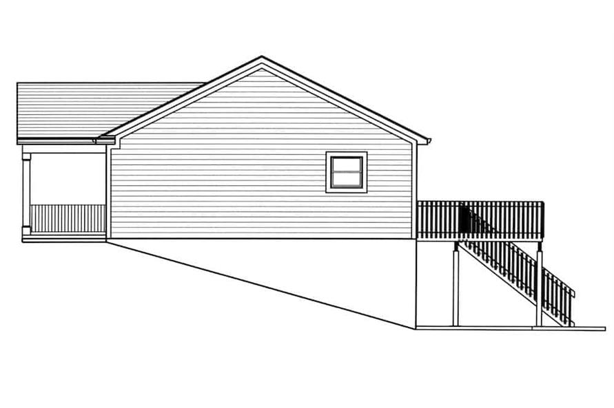 Home Plan Right Elevation of this 2-Bedroom,1029 Sq Ft Plan -169-1192