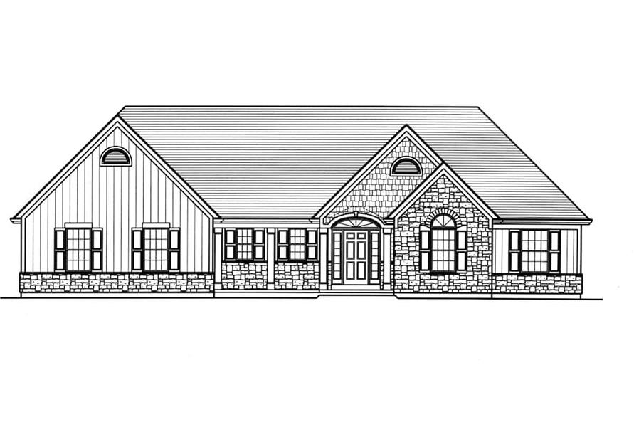 169-1195: Home Plan Front Elevation