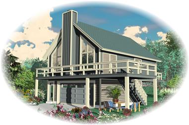 2-Bedroom, 868 Sq Ft Small House Plans - 170-1121 - Front Exterior