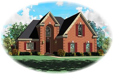 4-Bedroom, 3092 Sq Ft French House Plan - 170-1186 - Front Exterior