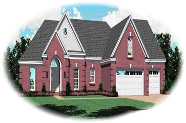 3-Bedroom, 2091 Sq Ft Cape Cod House Plan - 170-1197 - Front Exterior