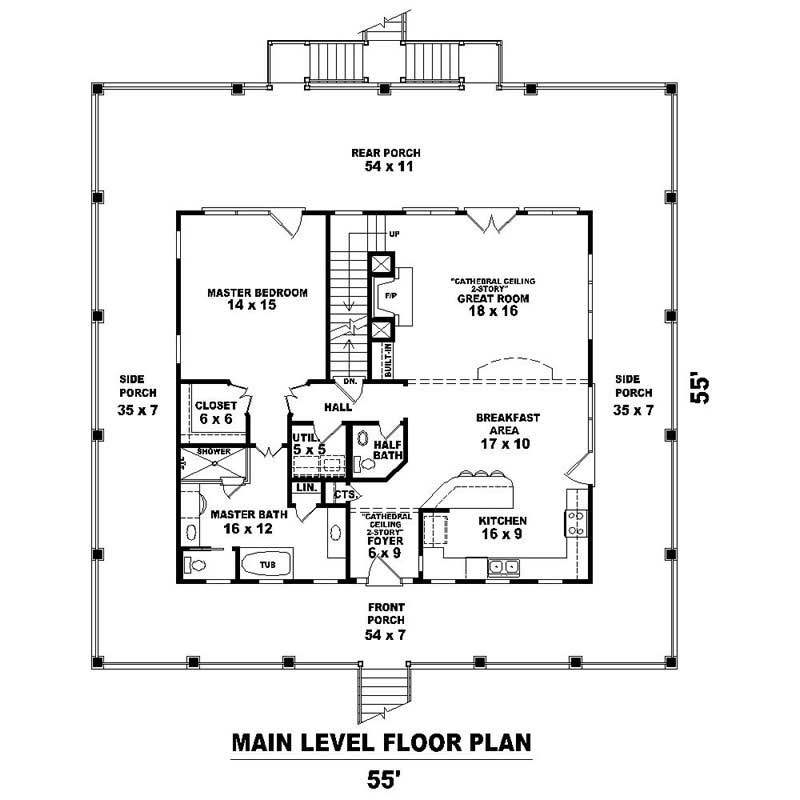 Floor Plan First Story of Plan #170-1247