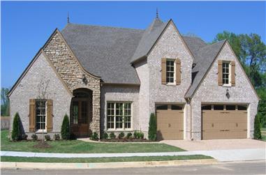 4-Bedroom, 3699 Sq Ft French Home Plan - 170-1261 - Main Exterior