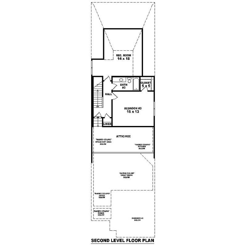 Floor Plan Second Story of Plan #170-1263