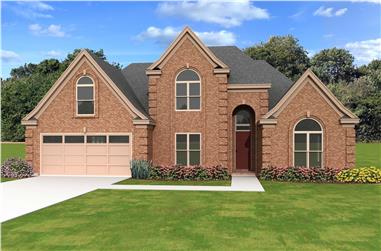 4-Bedroom, 2735 Sq Ft French House Plan - 170-1282 - Front Exterior