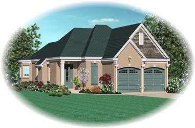 3-Bedroom, 1589 Sq Ft Country Home Plan - 170-1310 - Main Exterior
