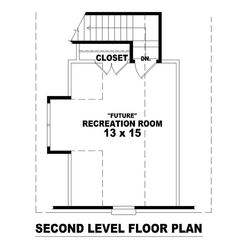 Floor Plan Second Story of Southern Plan #170-1342
