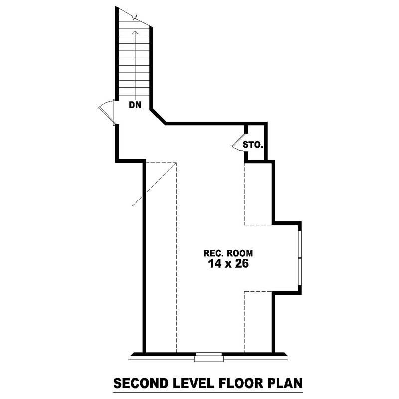 Floor Plan Second Story of Southern Plan #170-1347