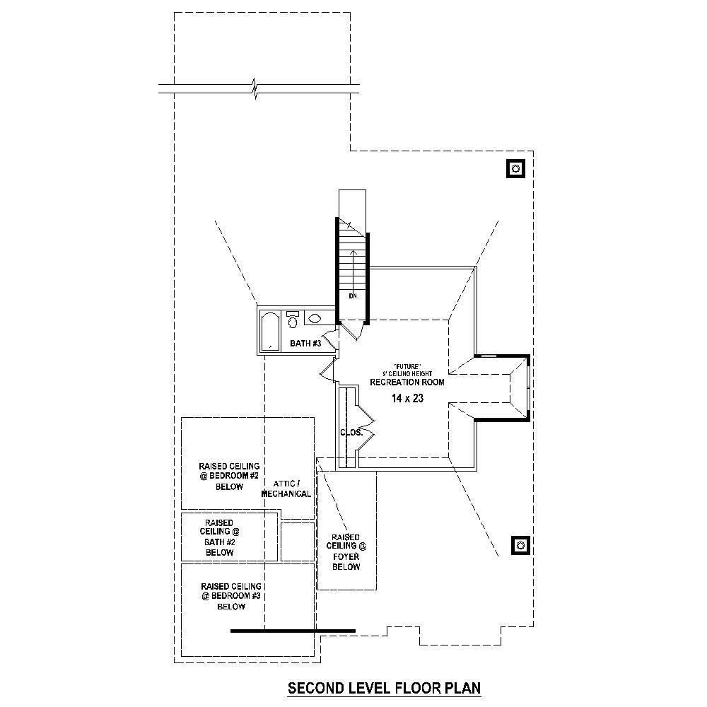 Floor Plan Second Story of Cape Cod Plan #170-1380