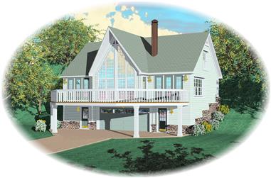 1-Bedroom, 1617 Sq Ft Country House Plan - 170-1396 - Front Exterior