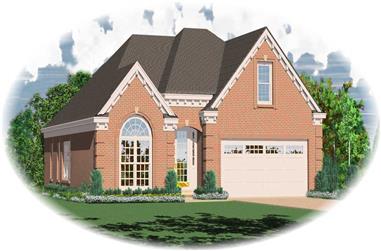 3-Bedroom, 2040 Sq Ft French House Plan - 170-1398 - Front Exterior