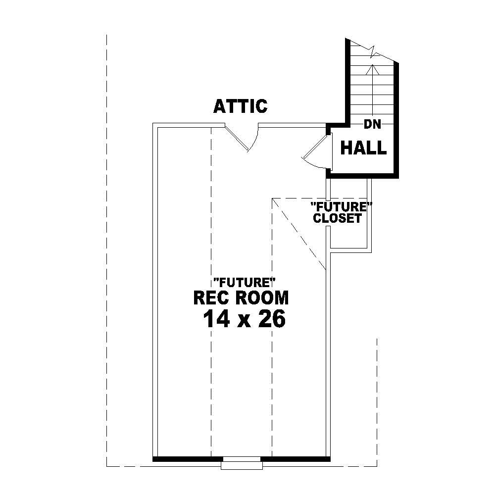 Floor Plan Second Story of Country Plan #170-1409