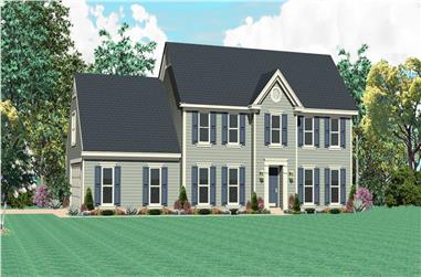 4-Bedroom, 2247 Sq Ft Traditional House Plan - 170-1411 - Front Exterior