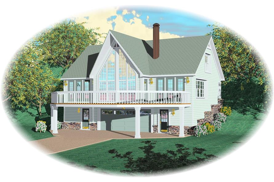2-Bedroom, 1842 Sq Ft Country House Plan - 170-1416 - Front Exterior