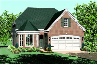 3-Bedroom, 1522 Sq Ft Small House Plans - 170-1423 - Front Exterior