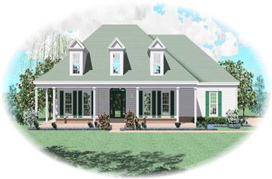 4-Bedroom, 2407 Sq Ft Southern House Plan - 170-1459 - Front Exterior