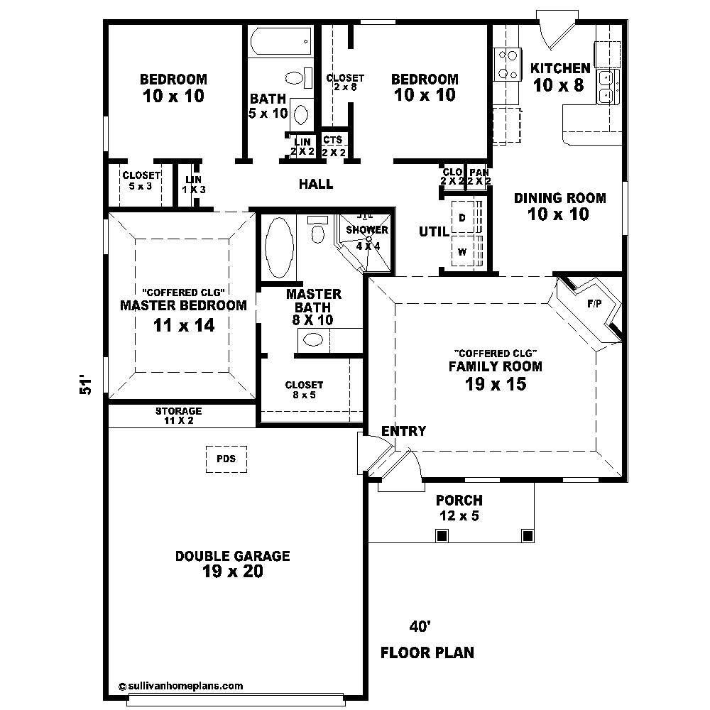 Floor Plan First Story of French Plan #170-1538