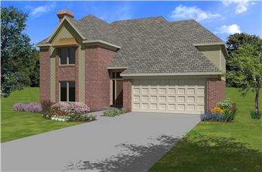 3-Bedroom, 2179 Sq Ft Contemporary House Plan - 170-1563 - Front Exterior