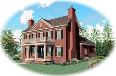3-Bedroom, 3418 Sq Ft Southern House Plan - 170-1622 - Front Exterior