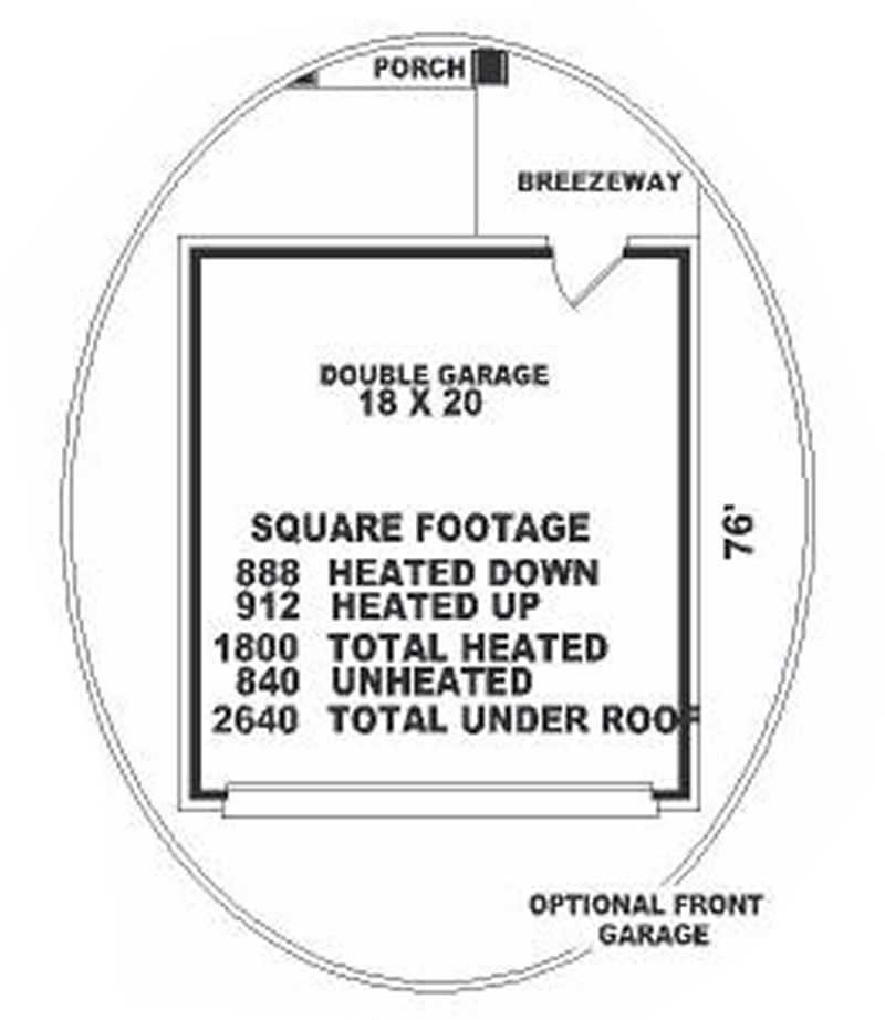 Garage of this 3-Bedroom, 1824 Sq Ft Plan - 170-1653