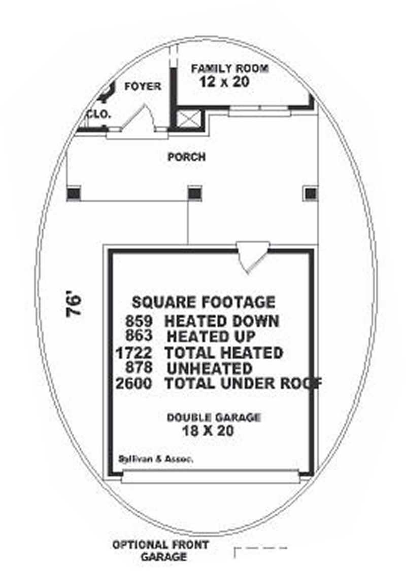 Garage of this 2-Bedroom, 1731 Sq Ft Plan - 170-1659