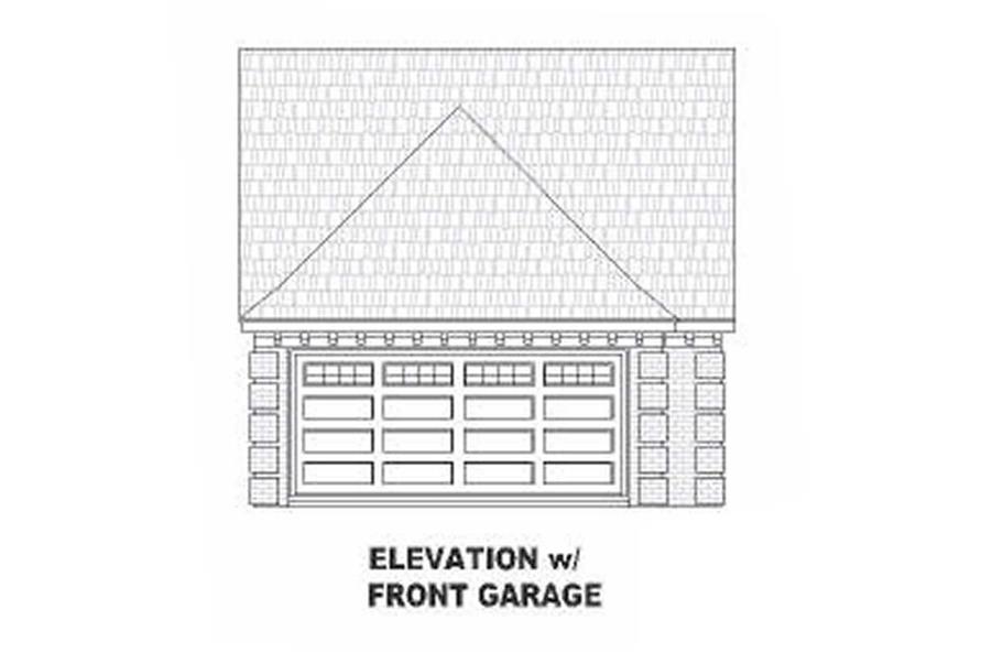 Garage Elevation of this 2-Bedroom,1162 Sq Ft Plan -1162