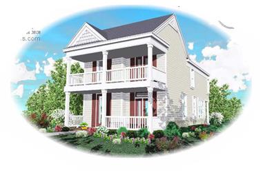 3-Bedroom, 1855 Sq Ft Colonial House Plan - 170-1665 - Front Exterior