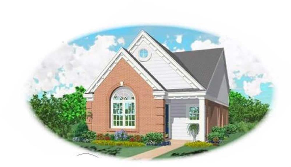 Front view of Bungalow home (ThePlanCollection: House Plan #170-1698)