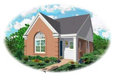 2-Bedroom, 1057 Sq Ft Bungalow House Plan - 170-1701 - Front Exterior