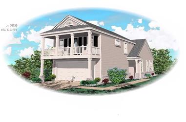 2-Bedroom, 1437 Sq Ft Contemporary House Plan - 170-1710 - Front Exterior