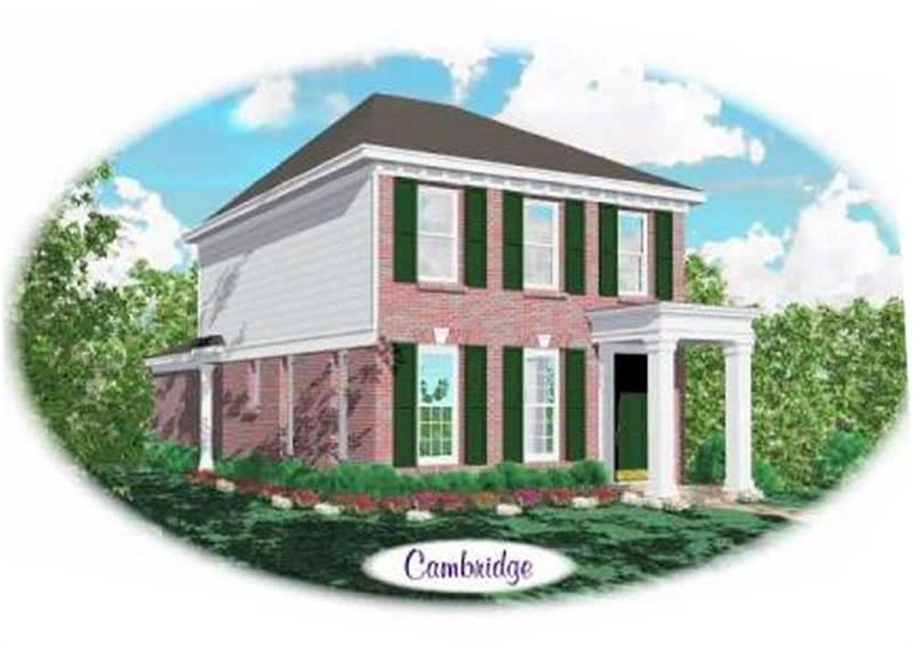 Front view of Colonial home (ThePlanCollection: House Plan #170-1712)