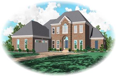 4-Bedroom, 3207 Sq Ft French House Plan - 170-1784 - Front Exterior