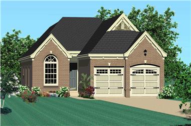 3-Bedroom, 1562 Sq Ft Cape Cod House Plan - 170-1838 - Front Exterior