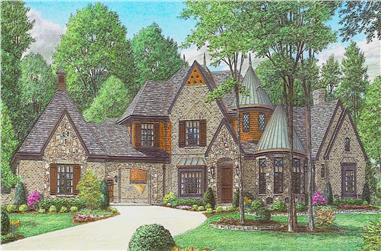 4-Bedroom, 5829 Sq Ft Country House Plan - 170-1863 - Front Exterior