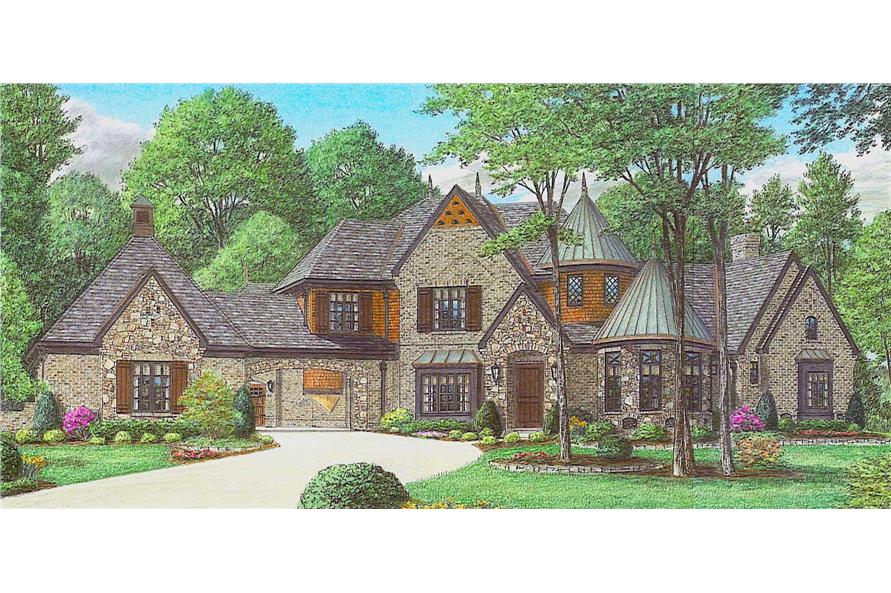 4-Bedroom, 5829Sq Ft Country Home Plan - 170-1863 - Main Exterior
