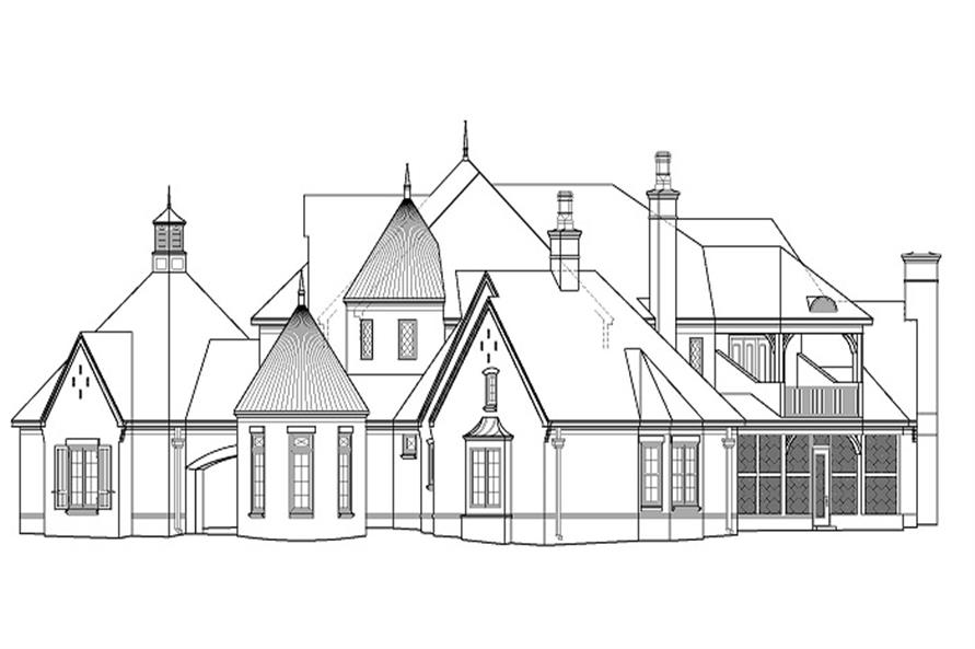 Home Plan Right Elevation of this 4-Bedroom,5860 Sq Ft Plan -170-1863