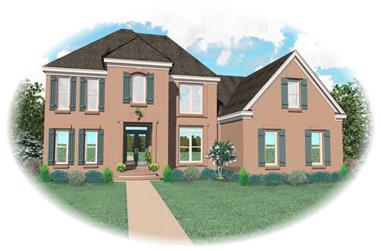 4-Bedroom, 3377 Sq Ft French House Plan - 170-1885 - Front Exterior