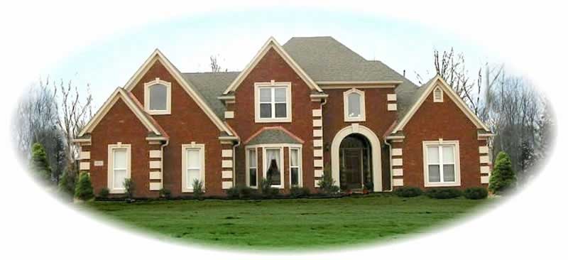 Front view of French home (ThePlanCollection: House Plan #170-1892)