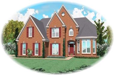 5-Bedroom, 3085 Sq Ft French House Plan - 170-1893 - Front Exterior