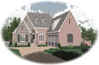 3-Bedroom, 3666 Sq Ft French House Plan - 170-1910 - Front Exterior