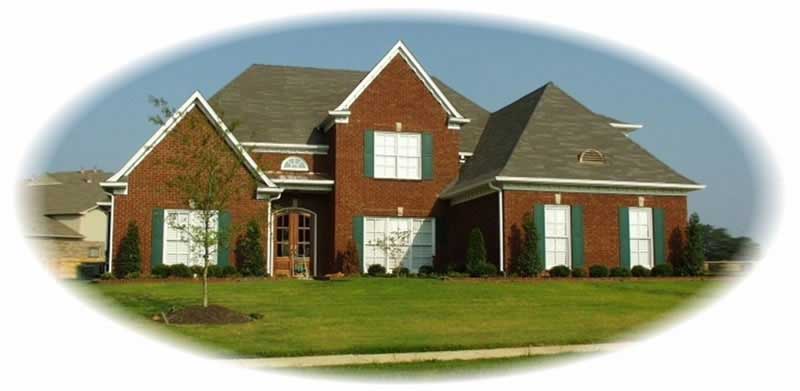 Front view of French home (ThePlanCollection: House Plan #170-1925)