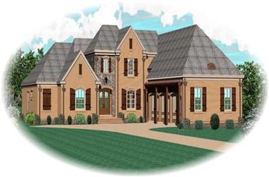 4-Bedroom, 4431 Sq Ft Country House Plan - 170-1931 - Front Exterior