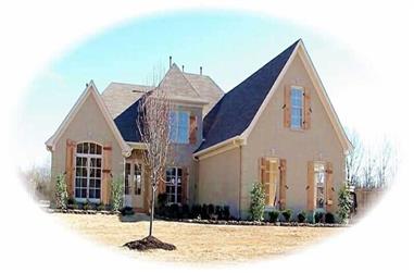 4-Bedroom, 3692 Sq Ft French House Plan - 170-1942 - Front Exterior