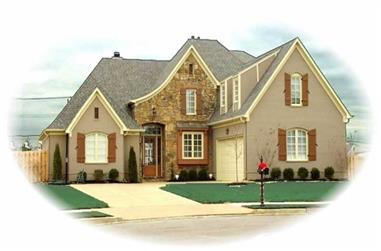 4-Bedroom, 3554 Sq Ft French Home Plan - 170-1944 - Main Exterior