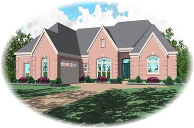 3-Bedroom, 3271 Sq Ft Country House Plan - 170-1961 - Front Exterior