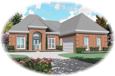 3-Bedroom, 2530 Sq Ft French House Plan - 170-1969 - Front Exterior